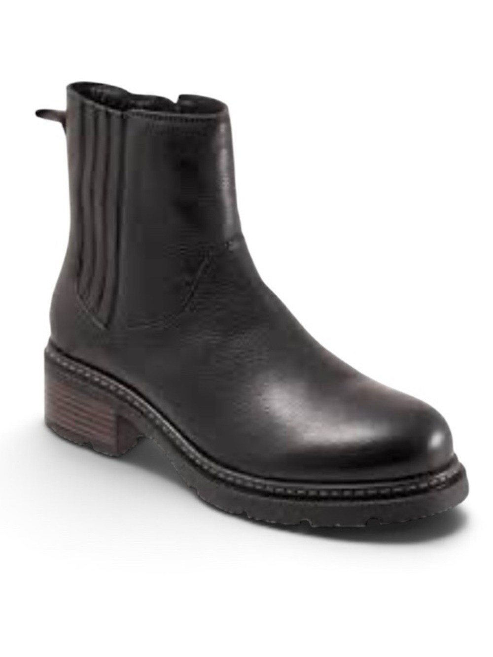NWT SoftWalk Women's Black Leather Chelsea Ankle Boot